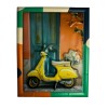 Tablou Retro Scooter Metal Wall Art &ndash; Colorful Frame