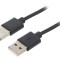 Cablu USB 2.0 A-A 1m Negru