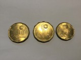 Monede de 20, 50, 100 pesos anul 1977 set comemorativ emis pentru Campionatul Mondial de Fotbal din Argentina 1978 !