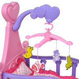 Pat de jucarie papusi pentru camera de joaca a copiilor, roz + violet