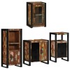 VidaXL Set de mobilier pentru baie cu ușă 4 pcs Lemn recuperat solid 3305683