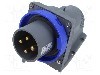 Conector alimentare AC, IEC 60309, IP67, 32A, 0,25kV, 250V AC, 4 pini, AMPHENOL - 2CMA101199R1000