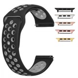 Curea silicon compatibila Apple Watch 10, 46mm, Negru/Gri