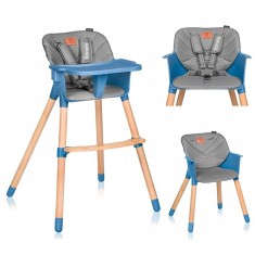 Scaun de masa, Lionelo, Koen, Din fag, 2 in 1, Transformabil, Sustine 30 kg, 6 luni+, Conform cu standardul european de securita foto