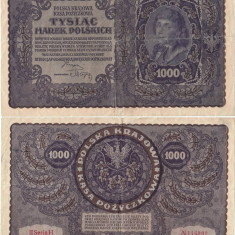 1919 ( 23 VIII ) , 1,000 marek ( P-29c ) - Polonia