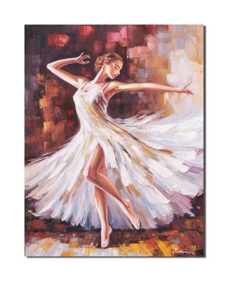 Tablou modern living pictat manual, Eleganta, 90x70cm ulei pe panza in cutit efect 3D, gata de expus pe perete foto