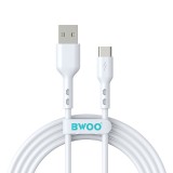 Cablu Date si Incarcare USB-A - USB-C BWOO BO-X172C-2M, 18W, 2m, Alb