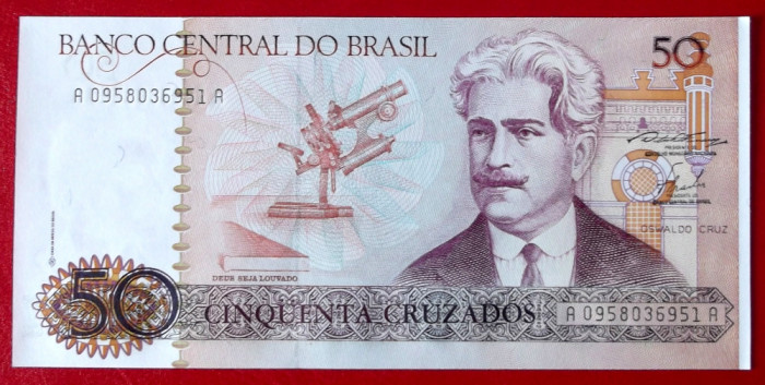 Brazilia 50 Cruzados n.d. (1986) P210a sign.23 UNC necirculata **