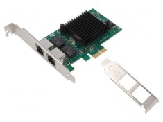 Card Extensie PC PCIe RJ45 x2 1Gbps