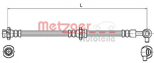 Conducta / cablu frana NISSAN X-TRAIL (T30) (2001 - 2013) METZGER 4110131