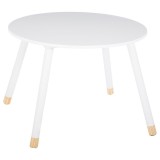 Cumpara ieftin Masa pentru copii Playful alb - culoare lemn natural D60x43.5cm