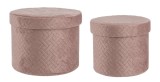 Cumpara ieftin Set 2 cutii velur roz Averill 18x14 cm, 22x16 cm