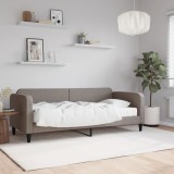 VidaXL Pat de zi cu saltea, gri taupe, 80x200 cm, textil 3196796
