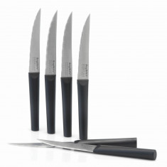 Set cutite pentru friptura 6 piese BergHOFF, Essentials Ebony, lama 11.5 cm, inox