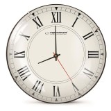Ceas perete retro fara rama, cifre romane, rotund, 30 cm, Esperanza Roma