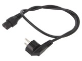 Cablu Alimentare Unghiular CEE 7/7 la IEC C13 1m Negru