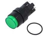 Comutator acţionat prin apăsare ON-ON, 2A/220VAC, IP40, LED verde