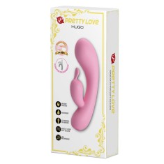 Hugo - Vibrator iepuraș, roz, 16.5 cm