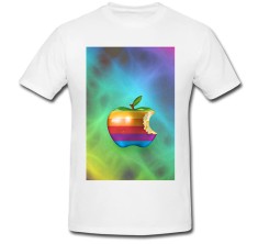 Tricou &amp;quot; Colorful Apple logo &amp;quot; foto