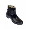 OFERTA MARIMEA 37 - Ghete dama din piele naturala, cu fermoar, NEGRU - LMVS20N
