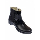 Cumpara ieftin OFERTA MARIMEA 37 - Ghete dama din piele naturala, cu fermoar, NEGRU - LMVS20N