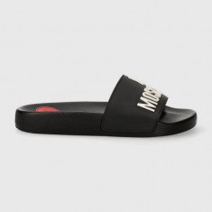 Love Moschino papuci femei, culoarea negru JA28052G1II14000