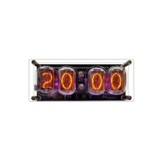 Ceas electronic vintage Nixie cu tuburi IN-12, RGB, telecomanda IR, afisaj ora data, cronometru, alarma, USB-C