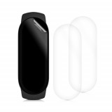 Set 3 Folii de protectie pentru Xiaomi Mi Smart Band 6/Mi Band 6/Mi Band 5, Kwmobile, Transparent, Silicon, 57426.1