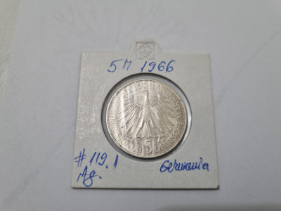 moneda germania rfg 5 m 1966 leibniz foto