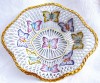 FARFURIE COS COSULET PORTELAN IMPLETIT IRIS CLUJ DECOR CU FLUTURI 18 CM