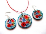 set colier si cercei cu flori 41665