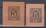 ROMANIA 1891 CP 29 b MARCA FIXA PENTRU CARTE POSTALA(TAXA) 5 BANI NEGRU/CARTON