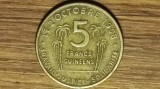 Cumpara ieftin Guinea / Guineea libera - moneda africana raruta - 5 franci / francs 1959 - Ahmed S&eacute;kou Tour&eacute; - stare foarte buna !