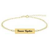 Nasty - Bratara personalizata tablita din argint 925 placat cu aur galben 24K