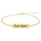 Nasty - Bratara personalizata tablita din argint 925 placat cu aur galben 24K