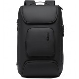 Rucsac laptop, buzunar antifurt si port USB, lacat TSA, sistem fixare pe valiza, compartiment laptop 15.6 inch, BANGE, BG7216DBK, Negru