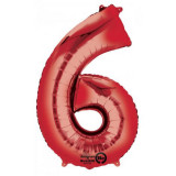 Balon super shape rosu 6, Widmann Italia
