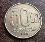C10 235 - Moneda foarte veche - Romania - 50 leI 1992 varianta 9 rotunjit