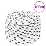 Cumpara ieftin Franghie de lucru, alb, 10 mm, 100 m, poliester