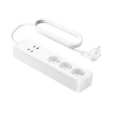 Prelungitor smart WiFi Meross MSS425F , 3 Prize, 4 x USB, Cablu 1.8m, Alexa, Google Assistant