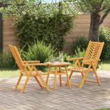 vidaXL Set Bistro de Grădină 3 pcs Maro lemn masiv de acacia