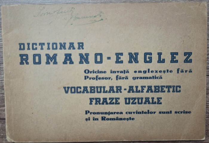 Dictionar romano-englez, oricine invata englezeste fara profesor