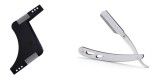 Set profesional pieptene / sablon contur barba &amp; mustata + Brici profesional pentru barbierit si ras capilar,