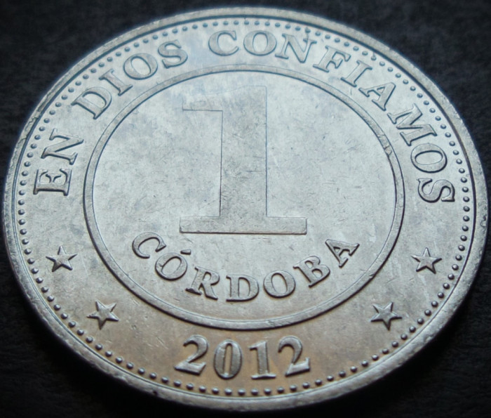 Moneda exotica 1 CORDOBA - NICARAGUA, anul 2012 * cod 4579 A