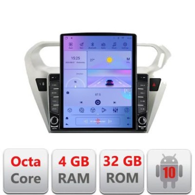 Navigatie Peugeot 301 Citroen G-Elisee G-301 ecran tip TESLA 9.7&amp;quot; cu Android Radio Bluetooth Internet GPS WIFI 4+32GB CarStore Technology foto