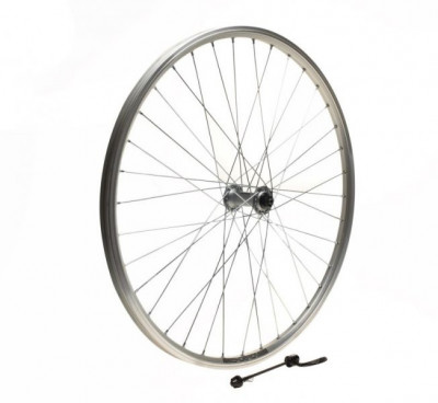 Roata fata dubla bicicleta 28&amp;quot;, quick release, Skorpion, culoare argintiu PB Cod:AWR2830 foto