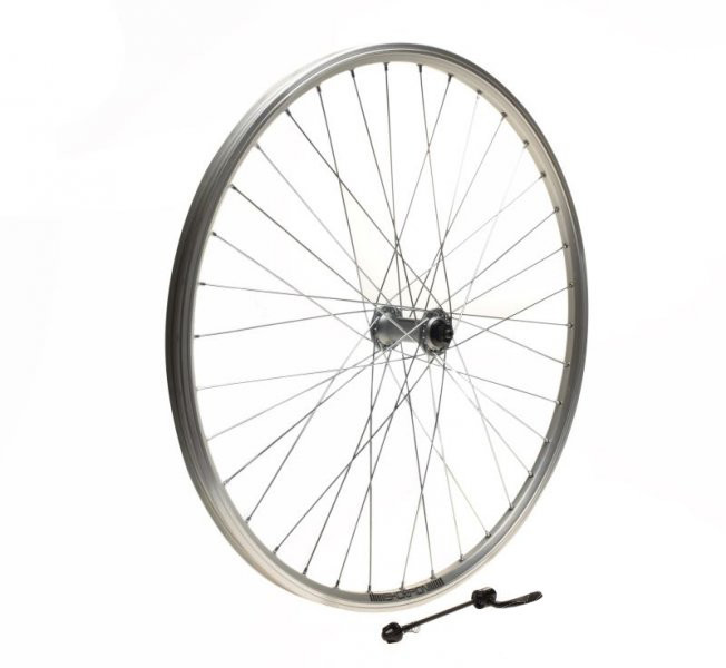 Roata fata dubla bicicleta 26&quot;, quick release, Skorpion, culoare argintiu PB Cod:AWR2670