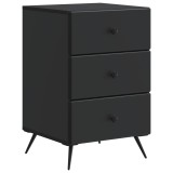 vidaXL Dulap de noapte Negru 43 x 41 x 66,5 cm Lemn prelucrat 895476