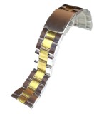 Cumpara ieftin Brățară Ceas Bicoloră &ndash; Argintiu/Auriu &ndash; Oțel Inoxidabil &ndash; 18/20/22/24 mm
