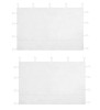 Set 2 Pereti Laterali Pavilion Gradina 295x195cm, Polietilena, Alb, Universal, Prindere Velcro, Compatibil 3x3 3x6 3x9m